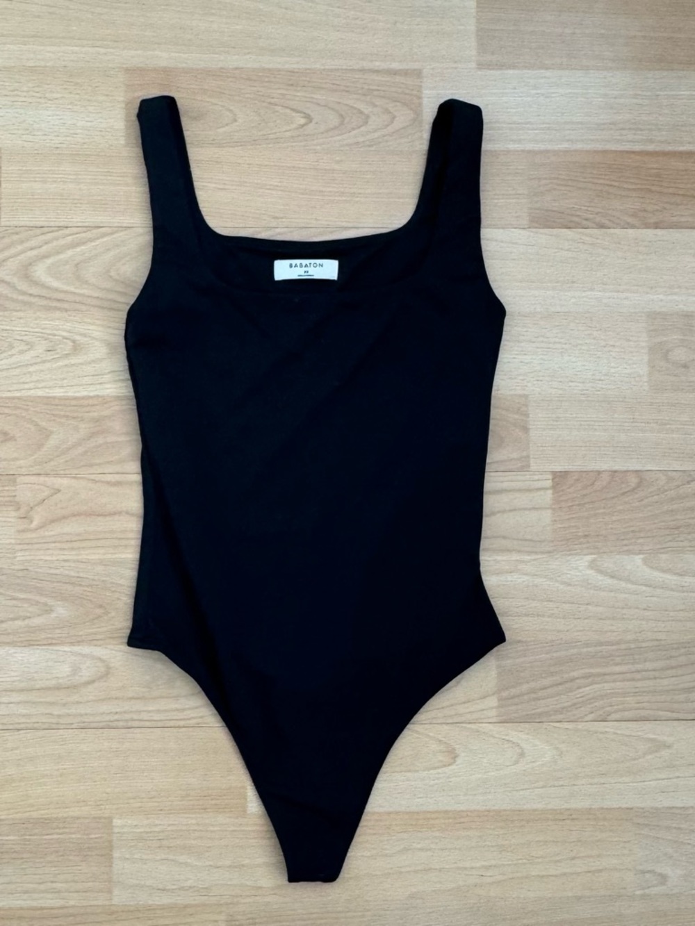 Babaton Black Square Neck Bodysuit